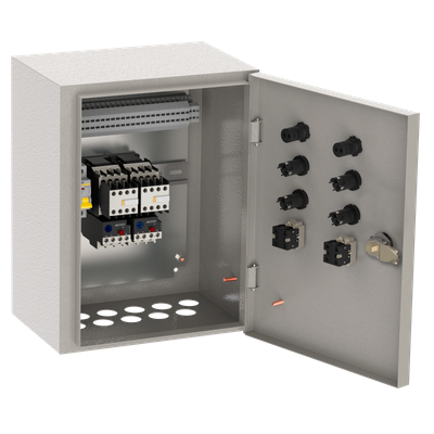 Ящик управления Я5119-3174 нереверсивный 3 фидера автоматический выключатель на каждый фидер с переключателем на автоматический режим 12А IEK