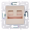 SKANDY Розетка компьютерная двойная RJ45 кат.6 SK-K04Sa песочный IEK2