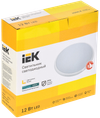 Светильник светодиодный ДПБ 3001 12Вт IP54 4000K круг белый IEK1