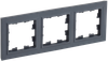 BRITE Рамка 3-местная РУ-3-БрГ графит IEK0