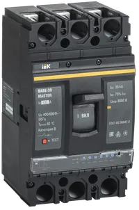 Выключатель автоматический ВА88-39 3Р 630А 35кА MASTER с электронным расцепителем IEK
