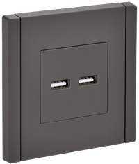 FORTE&PIANO Розетка USB A+A 3,1А FP349 серый IEK