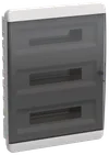 TEKFOR Корпус пластиковый ЩРВ-П-54 IP41 черная прозрачная дверь IEK0