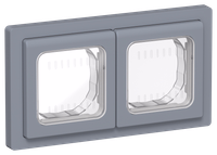 FLITE Рамка 2-местная IP55 Рпро-2-55-ФлМ маренго IEK