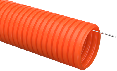 Труба гофрированная ПНД d=40мм с зондом оранжевая тяжелая (15м) IEK
