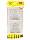 BRITE Рамка 2-местная IP44 РУ-2-БрКр-44 бежевый IEK4