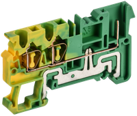 ARMAFIX Клемма пружинная CX2,5-3-1B PE разъемная 2,5мм2 трехконтактная (2 зажима 1 разъем) заземляющая IEK