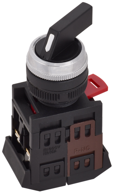 Переключатель АLС-22 черный длин. рукоят. 2 фиксированных положения I-O NO+NC GENERICA