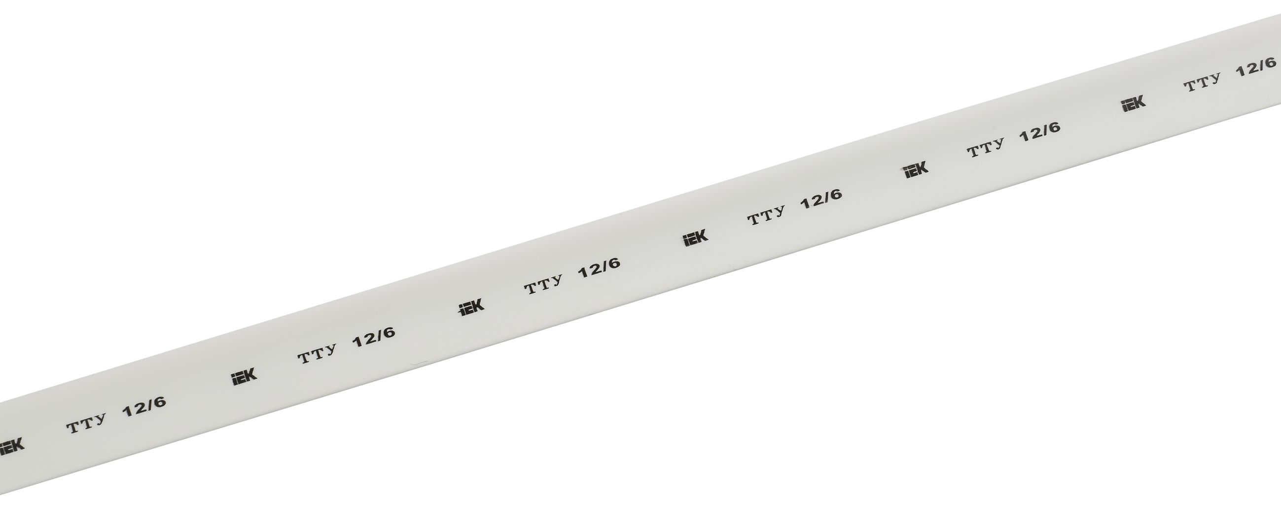 Трубка термоусадочная ТТУ нг-LS 12/6 белая (100м/упак) IEK (UDRS-D12-100-K01)