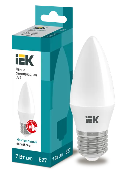 LED lamp C35 candle 7W 230V 4000K E27 IEK is intended for use in lighting devices for external and internal lighting of industrial, commercial and domestic facilities.

Complies with the requirements of the Technical Regulations of the Customs Union TR TS 004/2011, TR TS 020/2011, IEC 62560, Decree of the Government of the Russian Federation of November 10, 2017 No. 1356.