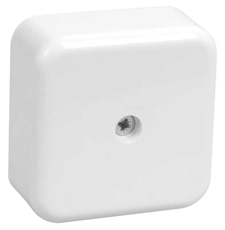 Коробка распаячная КМ41206-01 для открытой проводки 50х50х20мм белая (4 клеммы 3мм2) IEK
