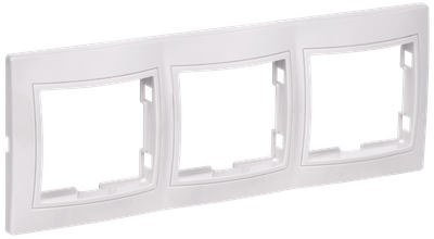 KVARTA Рамка 3-местная горизонтальная РГ-3-КБ белый GENERICA