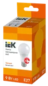 LED lamp A60 pear 9W 230V 3000K E27 IEK2