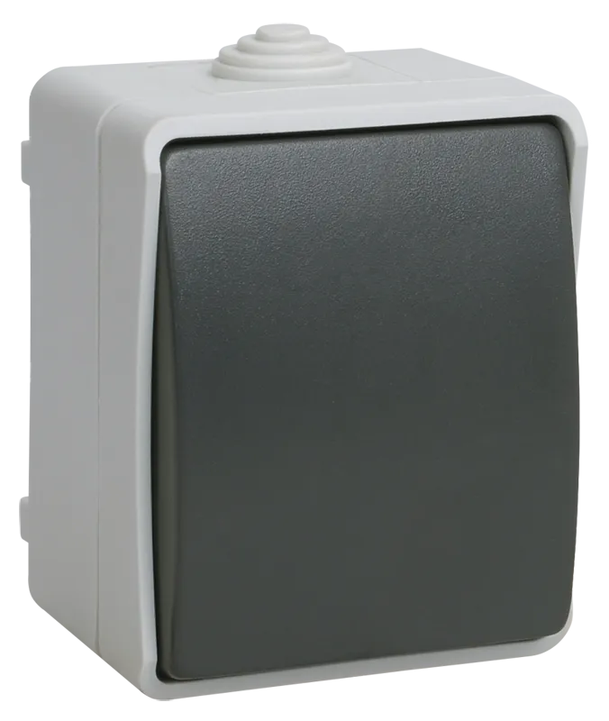 ФОРС Выключатель кнопочный для открытой установки 10А IP54 ВСк20-1-0-ФСр серый IEK
