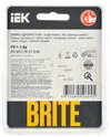 BRITE Рамка 1-местная РУ-1-1-Бр металл титан RE IEK2