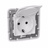 ETIKA Розетка 1-местная с заземлением с защитными шторками и крышкой IP44 16А белый2