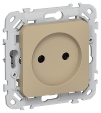 FLITE Розетка без заземления без защитных шторок безвинтовое крепление 10А РС01-1-ФлХ хаки IEK