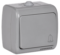 AQUATIC Выключатель кнопочный для открытой установки 10А IP54 ВС-20-1-3-А GENERICA