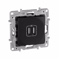 ETIKA Розетка USB A+A 15Вт антрацит