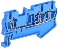 Клемма пружинная КПИ 3в-2,5 3 вывода 31А синяя IEK