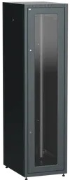 ITK LINEA E Шкаф напольный сетевой 19" 47U 600х800мм стеклянная передняя дверь задняя металлическая черный0