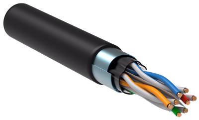ITK Витая пара F/UTP кат.6 4х2х23AWG solid LDPE черный (305м)