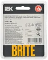 BRITE Рамка 1-местная РУ-1-1-Бр металл алюминий RE IEK2