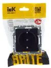 BRITE Socket with ground with shutters 16A PC14-1-0-BrB black IEK6
