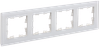 BRITE Рамка 4-местная РУ-4-2-Бр стекло белый матовый IEK0