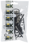 Клипса самоклеящаяся КС-3 черная (12шт) IEK1