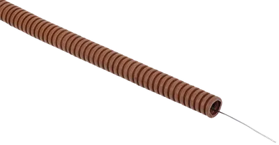 Corrugated pipes are used for laying hidden-type power and low-current lines inside buildings and structures. Due to the flexibility of the pipe, cable laying is carried out with minimal effort and practically does not require additional accessories. Color execution oak is ideal for wooden housing construction.