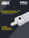 PRO Светильник аварийный ДСП 1336А 36Вт 3ч 6500К IP65 1250мм IEK3