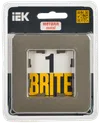 BRITE Frame 1-gang RU-1-1-Br metal brass RE IEK1