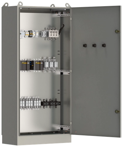 Шкаф уличного освещения И710 рубильник 1х250А выключатели автоматические 1Р 3х6А контакторы 1х9А 2х115А плавкие вставки 12х160А 3х250А IEK