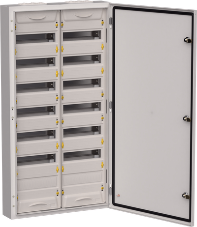 TITAN 5 Корпус металлический ЩРн-168 (2х84) 1085х570х140мм IP54 серый (одна дверь) IEK
