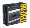 TEKFOR Корпус пластиковый ЩРВ-П-12 IP41 черная прозрачная дверь IEK1