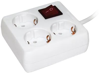 Extension cord U -C03K with a switch 3 sockets 2P+PE/3meters 3x1mm2 16A/250 IEK