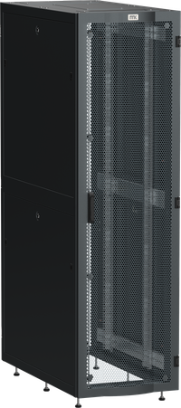 ITK LINEA S Шкаф серверный 19" 33U 600х1000мм передняя дверь двухстворчатая перфорированная задняя дверь перфорированная черный RAL 9005