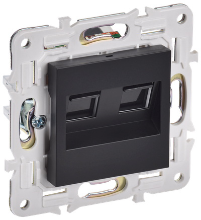 SKANDY Розетка компьютерная двойная RJ45 кат.6 SK-K04Bl черный IEK
