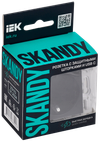 SKANDY Розетка с заземлением с защитными шторками 16А с USB C 18Вт SK-R17T титан IEK1