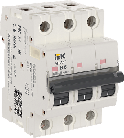 ARMAT Автоматический выключатель M10N 3P B 6А IEK