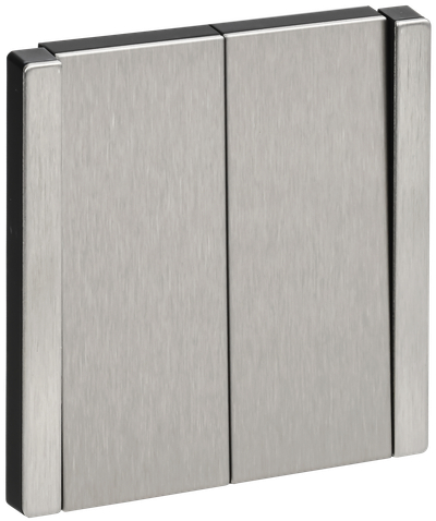 FORTE&PIANO Выключатель 2-клавишный 10А FP705M металл никель IEK