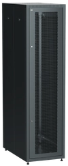 ITK LINEA E Шкаф напольный сетевой 19" 47U 600х1000мм перфорированная передняя дверь задняя металлическая черный0