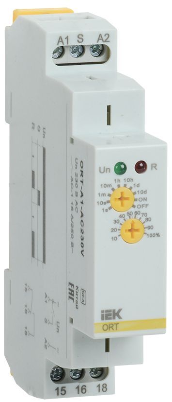 Реле задержки включения ORT 1 контакт 230В AC IEK (ORT-A1-AC230V)
