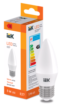 LED Candle C37 400lm 3000K E27 IEK