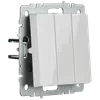 BRITE Triple-button switch 10A VC10-3-0-BrB white IEK4