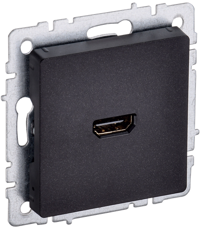 BRITE Розетка HDMI РHDMI-0-БрЧ черный IEK