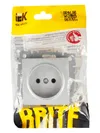 BRITE Socket without ground without shutters 10A PC10-1-0-BrA aluminium IEK5