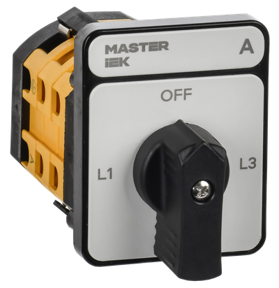 Переключатель кулачковый стандартная черная рукоятка 10А схема 98 MASTER IEK