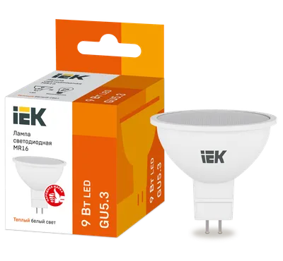 LED lamp MR16 soffit 9W 230V 3000K GU5.3 IEK is intended for use in lighting devices for external and internal lighting of industrial, commercial and domestic facilities.

Complies with the requirements of the Technical Regulations of the Customs Union TR TS 004/2011, TR TS 020/2011, IEC 62560, Decree of the Government of the Russian Federation of November 10, 2017 No. 1356.